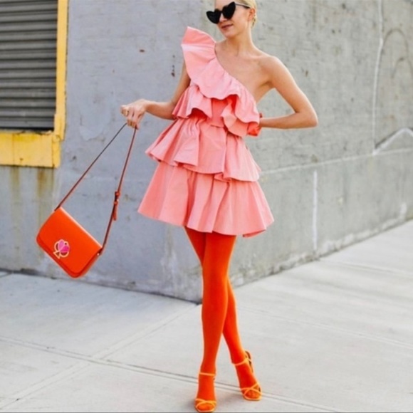 ZARA LIMITED EDITION RUFFLED ASYMMETRIC DRESS - Picture 3 of 17